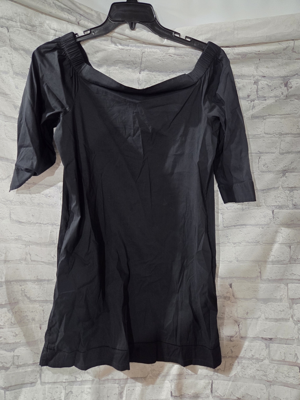 Theory Black Women's Off Shoulder Dress